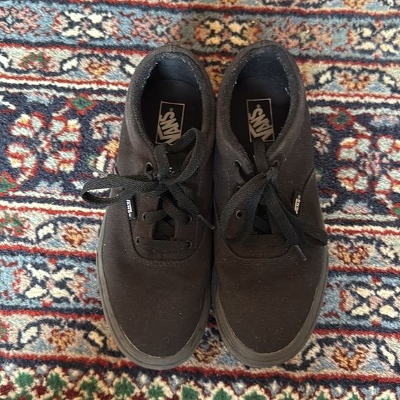 Vans Authentic Skate Shoe Black Monochrome - Picture 8 of 9